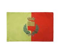 AZ FLAG Drapeau Ville de Naples avec armes 90x60 cm Polyester 100D Fourreau | Usage intérieur et extérieur Drapeau décoratif napolitain coutures doubles et bords renforcés avec fourreau pour mât