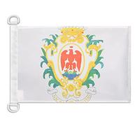 AZ FLAG - Drapeau Ville de Nice - 45x30 cm - Pavillon Nautique De Nice Spécial Bateau Et Extérieur En Maille Bloquée Avec Anneaux Plastiques Intégrés - 30g