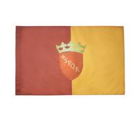 AZ FLAG Drapeau Ville de Rome avec armes 150x90 cm Polyester 100D Fourreau | Usage intérieur et extérieur Drapeau décoratif italien coutures doubles et bords renforcés avec fourreau pour mât