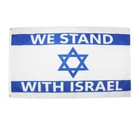 AZ FLAG Drapeau We Stand With Israel 150x90 cm Polyester 100D 2 Œillets