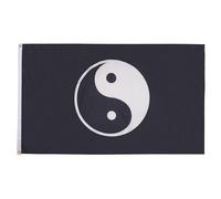 AZ FLAG - Drapeau Yin et Yang - 150x90 cm - Drapeau Chinois - Chine 100% Polyester Avec Oeillets Métalliques Intégrés - Pavillon 110 g