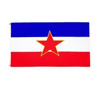AZ FLAG - Drapeau Yougoslavie - 90x60 cm - Drapeau Yougoslave 100% Polyester Avec Oeillets Métalliques Intégrés - Pavillon 50 g