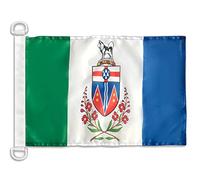 AZ FLAG - Drapeau Yukon - 45x30 cm - Pavillon Nautique Canadien - Canada Spécial Bateau Et Extérieur En Maille Bloquée Avec Anneaux Plastiques Intégrés - 30g