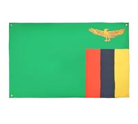 AZ FLAG Drapeau Zambie 150x90 cm avec 4 oeillets, Pavillon Zambien pour balcon ou mur