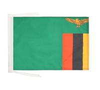 AZ FLAG - Drapeau Zambie - 45x30 cm - Pavillon Zambien 100% Polyester Avec Deux Cordelettes - 20g