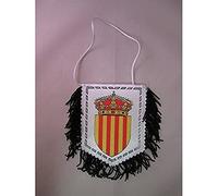 AZ FLAG - Fanion Catalogne Pour Décoration Voiture Double Face Avec Cordelettes - Mini Drapeau Catalan - 13x10 cm