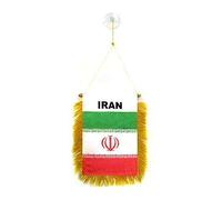 AZ FLAG Fanion Iran 15x10 cm Mini Drapeau Iranien Polyester 100D Ventouse