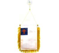 AZ FLAG Fanion Religion Chrétienne 15x10 cm Polyester 100D Ventouse