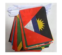 AZ FLAG Guirlande 54 pays du Commonwealth 16 m 54 drapeaux Polyester Léger | Usage intérieur et extérieur Guirlande de drapeaux de la Communauté des Nations drapeaux cousus sur un ruban renforcé