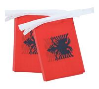 AZ FLAG Guirlande Albanie 6 m 20 drapeaux Polyester Léger 21x15 cm