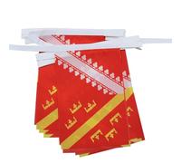 AZ FLAG Guirlande Alsace Ancien 6 m 20 drapeaux Polyester Léger 21x15 cm | Usage intérieur et extérieur Guirlande de drapeaux alsacien drapeaux cousus sur un ruban renforcé