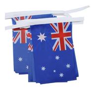 AZ FLAG Guirlande Australie 6 m 20 drapeaux Polyester Léger 21x15 cm | Usage intérieur et extérieur Guirlande de drapeaux australien Australia drapeaux cousus sur un ruban renforcé