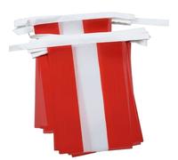 AZ FLAG Guirlande Autriche 6 m 20 drapeaux Polyester Léger 21x15 cm | Usage intérieur et extérieur Guirlande de drapeaux autrichien Österreich drapeaux cousus sur un ruban renforcé