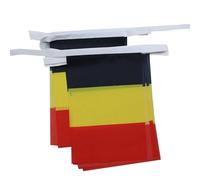 AZ FLAG Guirlande Belgique 12 m 20 drapeaux Polyester Léger 45x30 cm | Usage intérieur et extérieur Guirlande de drapeaux belge België drapeaux cousus sur un ruban renforcé