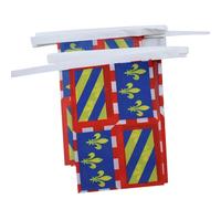 AZ FLAG Guirlande Bourgogne 6 m 20 drapeaux Polyester Léger 21x15 cm | Usage intérieur et extérieur Guirlande de drapeaux bourguignon drapeaux cousus sur un ruban renforcé