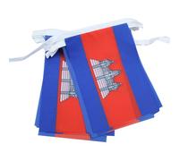 AZ FLAG Guirlande Cambodge 6 m 20 drapeaux Polyester Léger 21x15 cm