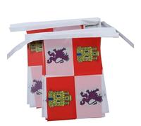 AZ FLAG Guirlande Castille-Et-Leon 6 m 20 drapeaux Polyester Léger 21x15 cm