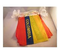 AZ FLAG Guirlande Colombie avec Inscriptions 4 m 20 drapeaux