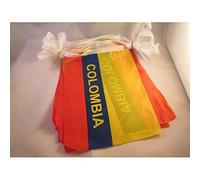 AZ FLAG Guirlande Colombie avec Inscriptions 6 m 20 drapeaux