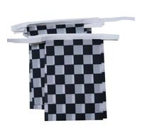 AZ FLAG Guirlande Damier noir et blanc 6 m 20 drapeaux Polyester Léger