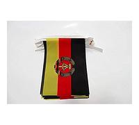 AZ FLAG - Guirlande Drapeau Allemagne de l'Est - 6 Mètres Avec 20 Fanions Allemand - Rda De 21x14 cm - Petits Drapeaux 100% Polyester - 60g