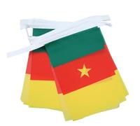 AZ FLAG - Guirlande Drapeau Cameroun - 12 Mètres Avec 20 Drapeaux Camerounais De 45x30 cm - Fanions 100% Polyester - 200g