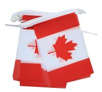 AZ FLAG - Guirlande Drapeau Canada - 4 Mètres Avec 20 Petits Drapeaux Canadien De 15x10 cm - Fanion 100% Polyester - 40g