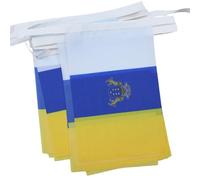 AZ FLAG - Guirlande Drapeau Canaries - 6 Mètres Avec 20 Fanions De Canarias - Espagne De 21x14 cm - Petits Drapeaux 100% Polyester - 60g