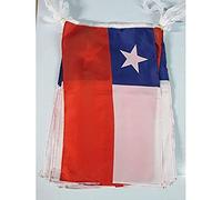 AZ FLAG - Guirlande Drapeau Chili - 12 Mètres Avec 20 Drapeaux Chilien De 45x30 cm - Fanions 100% Polyester - 200g