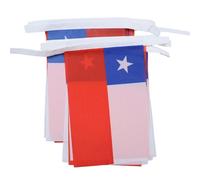 AZ FLAG - Guirlande Drapeau Chili - 6 Mètres avec 20 Fanions Chilien De 21x14 cm - Petits Drapeaux 100% Polyester - 60g