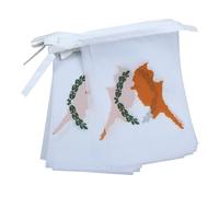 AZ FLAG - Guirlande Drapeau Chypre - 6 Mètres Avec 20 Fanions Chypriote De 21x14 cm - Petits Drapeaux 100% Polyester - 60g