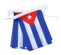 AZ FLAG - Guirlande Drapeau Cuba - 6 Mètres Avec 20 Fanions Cubain De 21x14 cm - Petits Drapeaux 100% Polyester - 60g