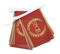 AZ FLAG - Guirlande Drapeau Empire Romain - 6 Mètres Avec 20 Fanions Des Romains - Jules César De 21x14 cm - Petits Drapeaux 100% Polyester - 60g