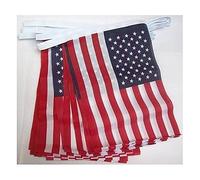 AZ FLAG - Guirlande Drapeau Etats-Unis - 3 Mètres Avec 10 Fanions Américain - Usa De 21x14 cm - Petits Drapeaux 100% Polyester - 30g
