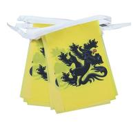 AZ FLAG - Guirlande Drapeau Flandre - 6 Mètres Avec 20 Fanions Flamand - Flandres - Belgique De 21x14 cm - Petits Drapeaux 100% Polyester - 60g