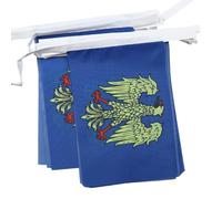 AZ FLAG - Guirlande Drapeau Frioul-Vénétie julienne - 6 Mètres Avec 20 Fanions Friuli-Venezia Giulia - Italie De 21x14 cm - Petits Drapeaux 100% Polyester - 60g