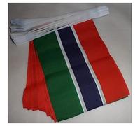 AZ FLAG - Guirlande Drapeau Gambie - 6 Mètres Avec 20 Fanions Gambien De 21x14 cm - Petits Drapeaux 100% Polyester - 60g