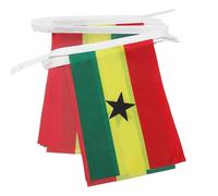 AZ FLAG - Guirlande Drapeau Ghana - 6 Mètres Avec 20 Fanions Ghanéen De 21x14 cm - Petits Drapeaux 100% Polyester - 60g