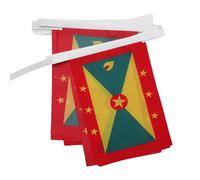 AZ FLAG - Guirlande Drapeau Grenade - 6 Mètres Avec 20 Fanions Grenadin De 21x14 cm - Petits Drapeaux 100% Polyester - 60g