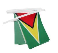 AZ FLAG - Guirlande Drapeau Guyana - 6 Mètres Avec 20 Fanions Guyanien De 21x14 cm - Petits Drapeaux 100% Polyester - 60g