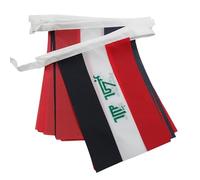 AZ FLAG - Guirlande Drapeau Irak - 6 Mètres Avec 20 Fanions Irakien De 21x14 cm - Petits Drapeaux 100% Polyester - 60g