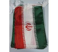 AZ FLAG - Guirlande Drapeau Iran - 12 Mètres Avec 20 Drapeaux Iranien De 45x30 cm - Fanions 100% Polyester - 200g