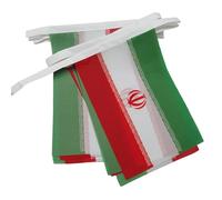 AZ FLAG - Guirlande Drapeau Iran - 6 Mètres Avec 20 Fanions Iranien De 21x14 cm - Petits Drapeaux 100% Polyester - 60g