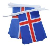 AZ FLAG - Guirlande Drapeau Islande - 6 Mètres Avec 20 Fanions Islandais De 21x14 cm - Petits Drapeaux 100% Polyester - 60g