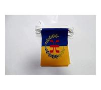 AZ FLAG - Guirlande Drapeau Kabylie auto-proclamé GPK - 6 Mètres Avec 20 Fanions Kabyle - Berbère Amazigh De 21x14 cm - Petits Drapeaux 100% Polyester - 60g