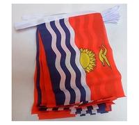 AZ FLAG - Guirlande Drapeau Kiribati - 12 Mètres Avec 20 Drapeaux Kiribatien De 45x30 cm - Fanions 100% Polyester - 200g