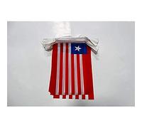 AZ FLAG - Guirlande Drapeau Libéria - 6 Mètres Avec 20 Fanions Libérien De 21x14 cm - Petits Drapeaux 100% Polyester - 60g
