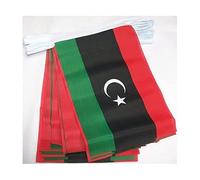 AZ FLAG - Guirlande Drapeau Libye - 12 Mètres Avec 20 Drapeaux Libyen De 45x30 cm - Fanions 100% Polyester - 200g