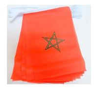 AZ FLAG - Guirlande Drapeau Maroc - 4 Mètres Avec 20 Petits Drapeaux Marocain De 15x10 cm - Fanion 100% Polyester - 40g