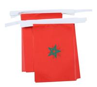 AZ FLAG - Guirlande Drapeau Maroc - 6 Mètres Avec 20 Fanions Marocain De 21x14 cm - Petits Drapeaux 100% Polyester - 60g